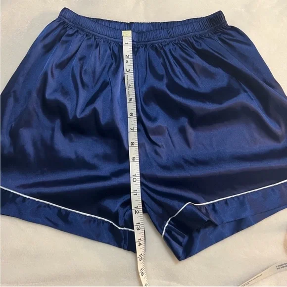 Amazon | Blue Satin Pajamas Set - Picture 2 of 7